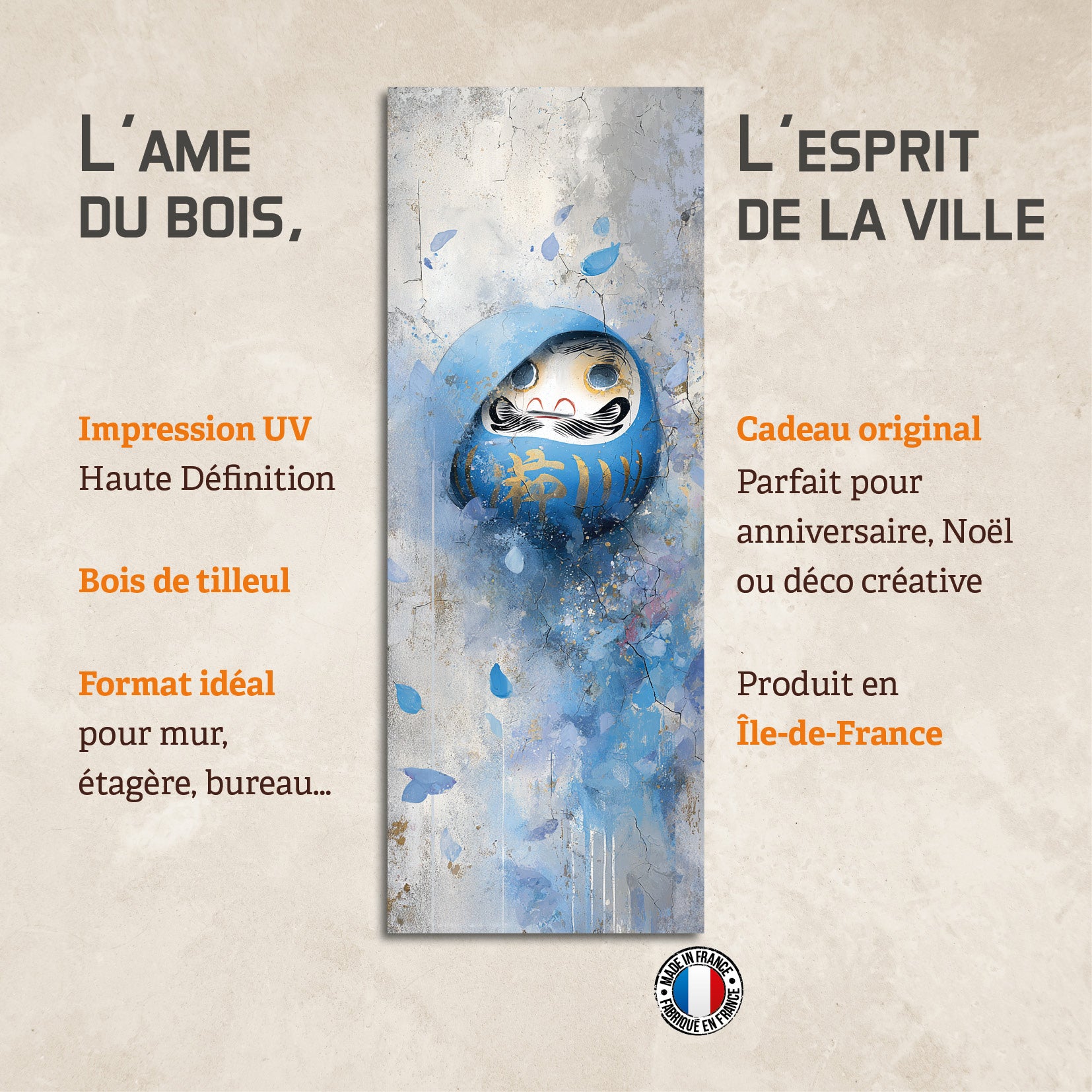 Blue Serenity Daruma | EPEDARU05